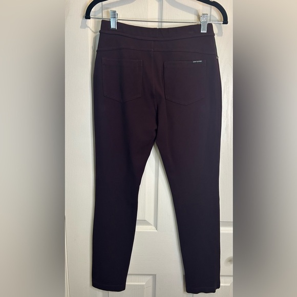 “DKNY Jeans” Dark Purple Leggings w/Elastic Waist & Front/Back Pockets Size S - Picture 3 of 12